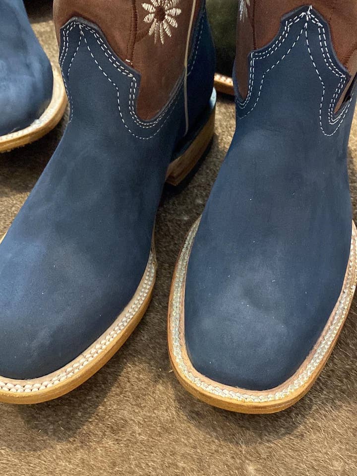 Bota de Cowboy Belle Rancherr Azul Tamanho 5.5 por atacado de Rancherr Boots