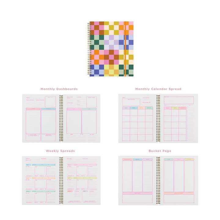 Talking Out of Turn - Wholesale Planner - Undated Perpetual Planner - Bold Checker1