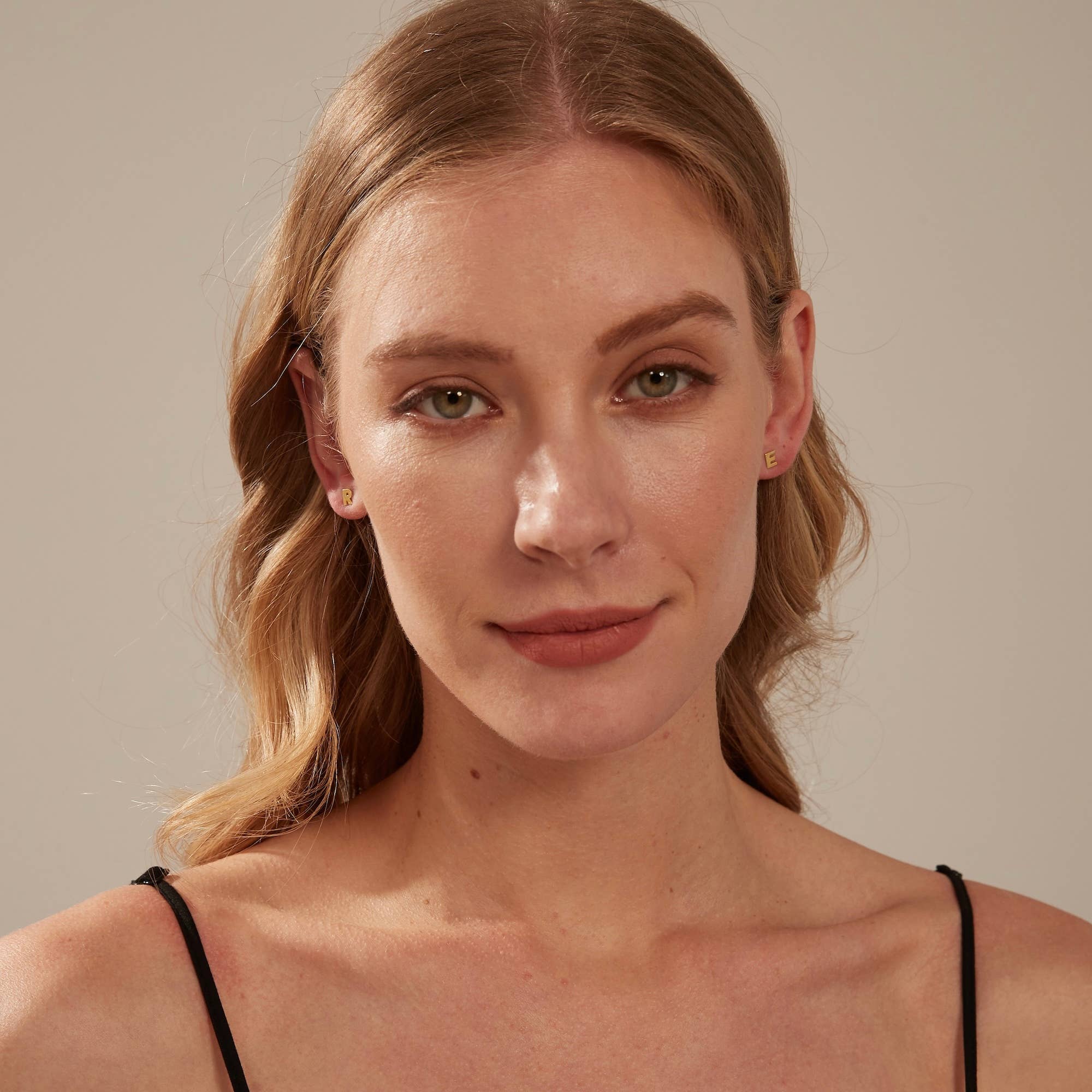 Perimade & Co. LLC – wholesale Stud/post earrings – Initial Letter Stud Ball end Earrings in 925 Sterling Silver5