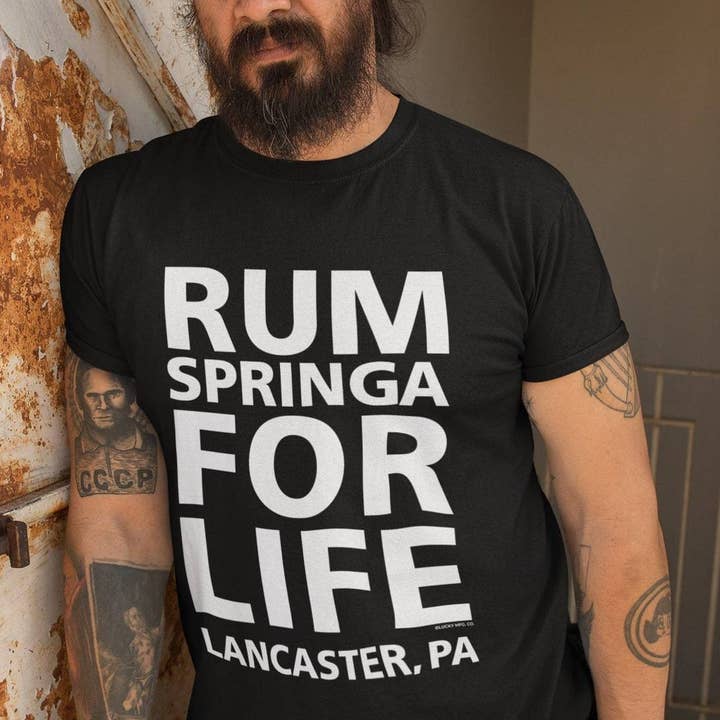 Lucky Mfg. Co. – wholesale T-shirts med screentryck – Herr – Rumspringa för livet Amish gjort i USA T-Shirt