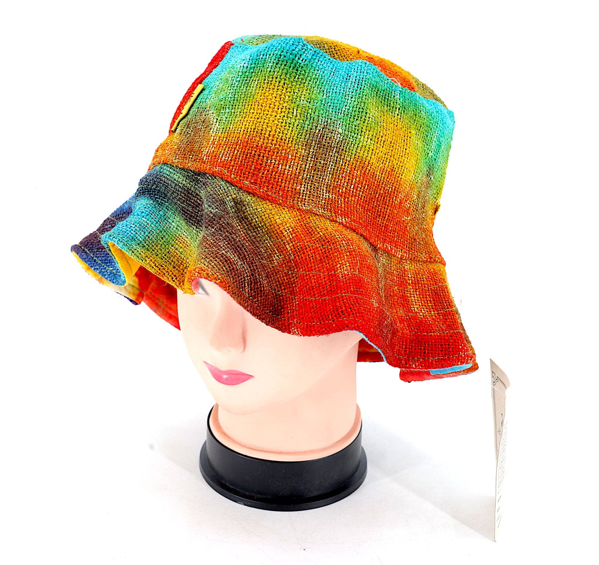 Himalaya Handmade - Vente Bob – femme - Chapeau bohème hippie tie-dye fait main à 100% chanvre12