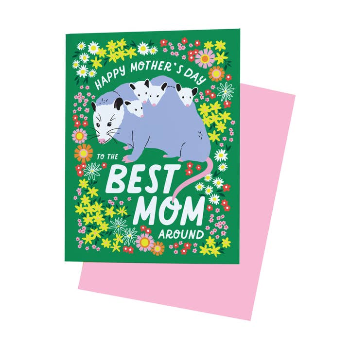 5 Eye Studio - Wholesale Mother's Day Card - OpossumMom A2 Single Greeting Card