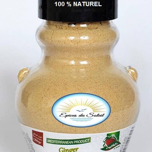 Epices du Soleil - Wholesale Dried Spice - Ginger - Bottle 80 gr