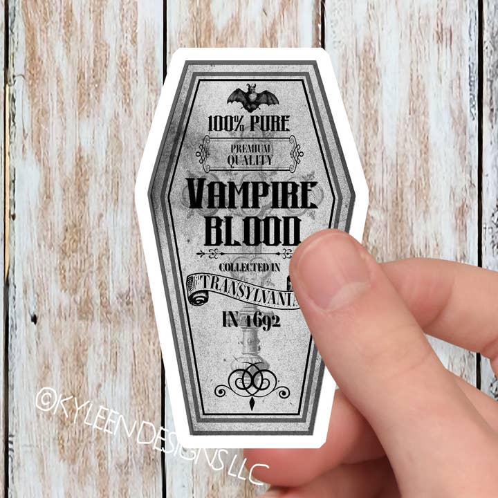 Kyleen Designs - Wholesale Sticker - Vampire Blood Die Cut Sticker 0