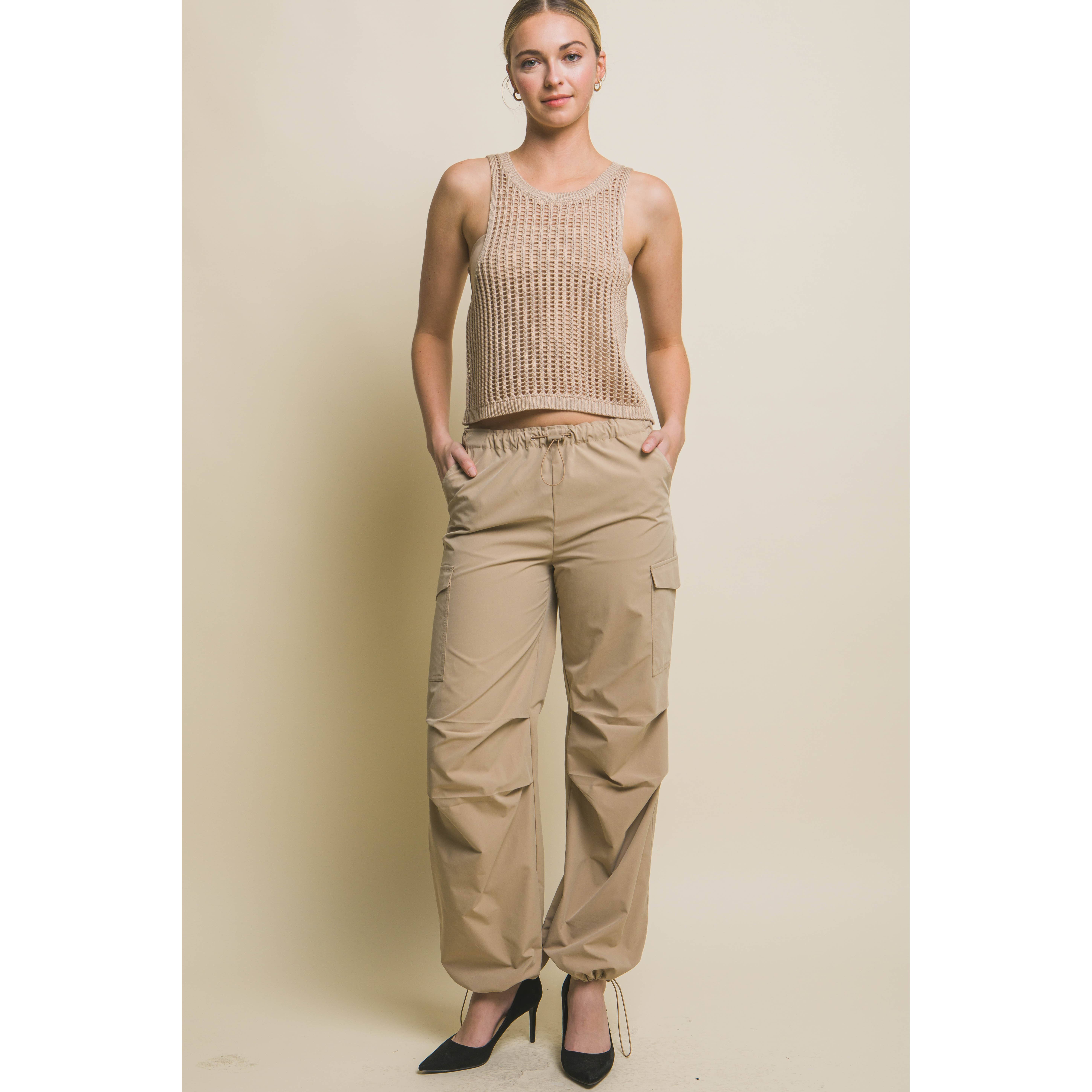 Paperdoll – Großhandel Strickoberteil – Damen – ÄRMELLOSES TANKPULLOVERTOP MIT OFFENEM STRICK14