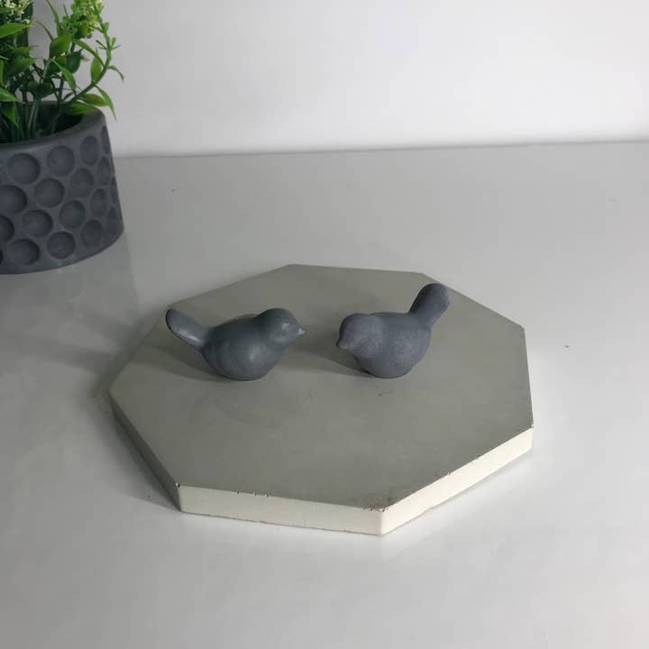 Joyful Lotus - Vente Figurine décorative - Oiseaux en béton faits main8