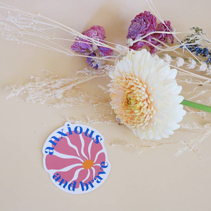Hey Maker - Wholesale Sticker - Anxious and Brave Sticker1