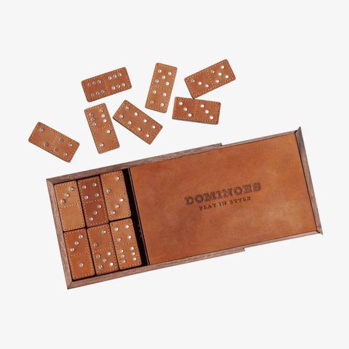 Handcrafted Leather Domino Set for wholesale by Blooh