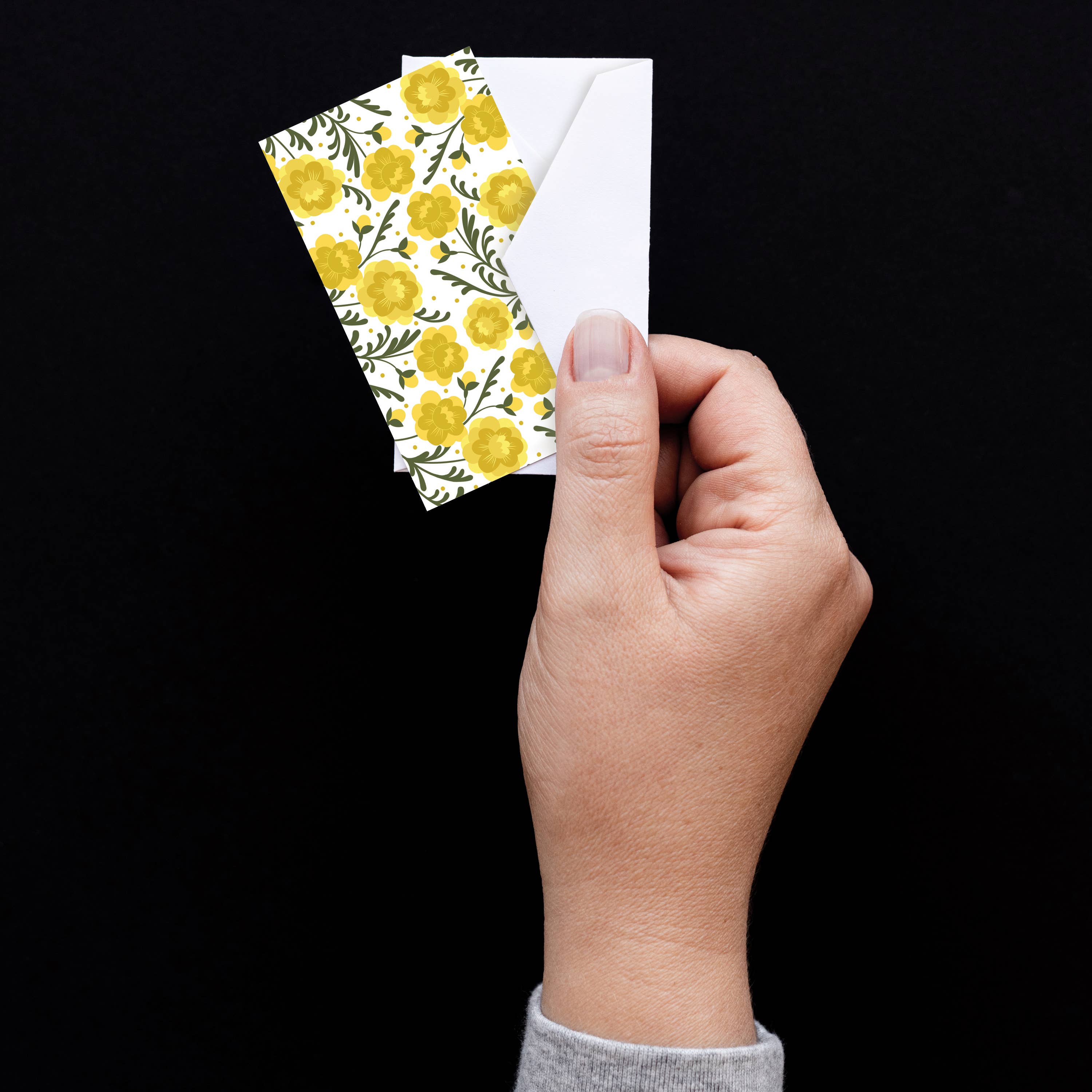 HAZELMADE® Tea Towels + Gifts - Venta al por mayor Conjunto de papelería y tarjetas - Juego de Mini Notas de Caléndula Amarilla | Tarjetas3