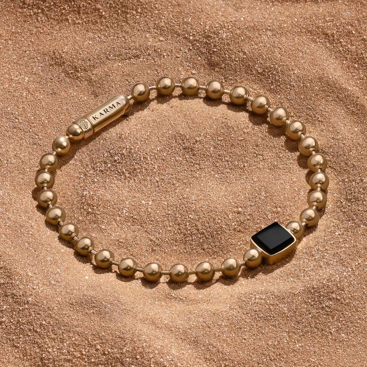 Verhoogde Weerstand Zwarte Onyx Armband voor wholesale door Karma And Luck