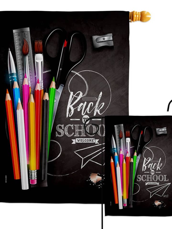 Bandiera di benvenuto scolastica Back to Decor per la vendita all'ingrosso da parte di Two Group Flag Co