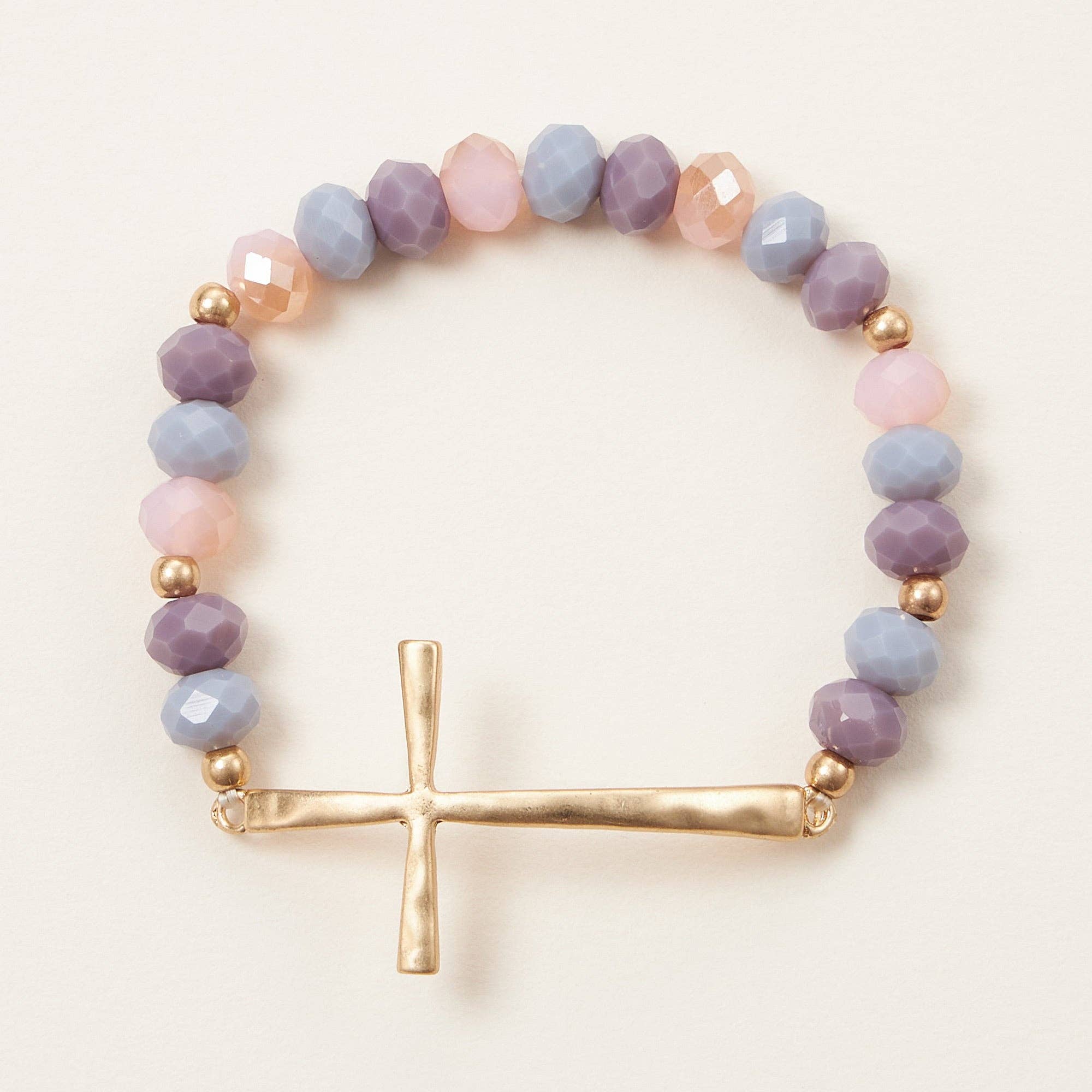 Frem - Wholesale Bedelarmbandje - Glazen kralenarmband met kruisbedel17