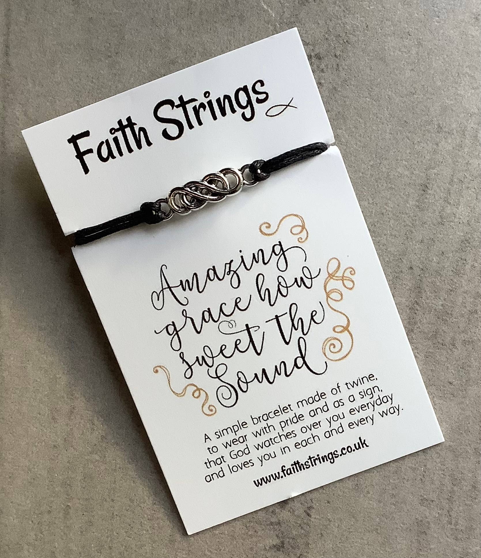 Faithstrings - Wholesale Charm/dangle bracelet - Christian Gift Faith String Wish Bracelet Amazing Grace