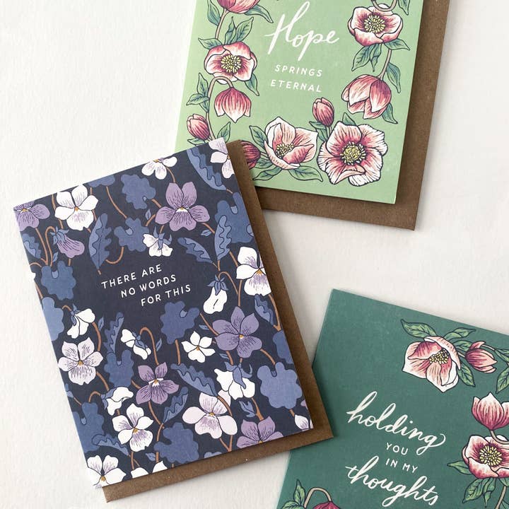 Root & Branch Paper Co. - Wholesale Sympathy Card - Holding You in my Thoughts - Hellebore Sympathy Card3