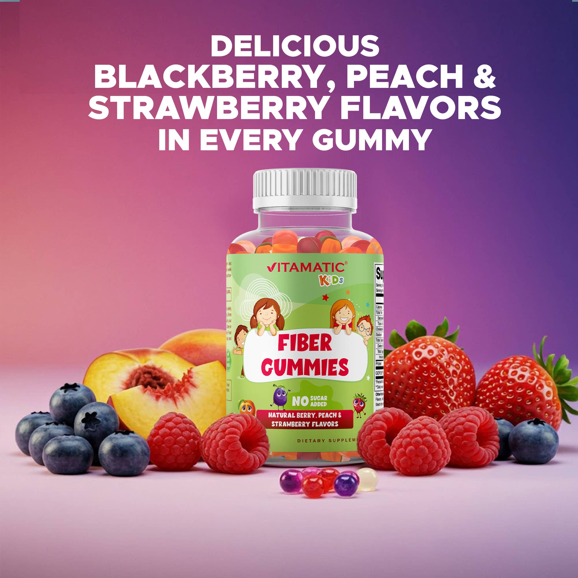 Vitamatic - Wholesale Oral Supplement/Vitamin - Vitamatic |Kids Prebiotic Fiber Gummies |Zero Sugar|60 Count7