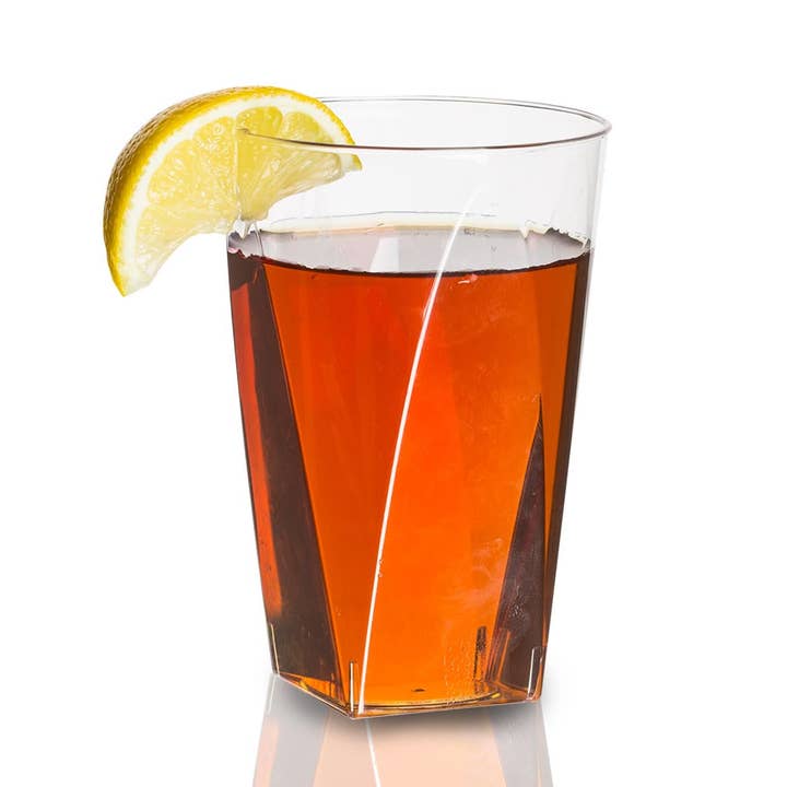 Smarty had a Party - Wholesale Disposable Cup - 10 oz. Clear Square Bottom Disposable Plastic Cups - 20 pcs2