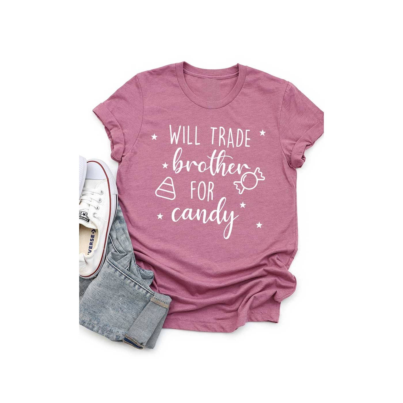 Kids By Kissed Apparel - Vente T-shirt sérigraphié – enfant - T-shirt graphique pour enfants Trade Brother for Candy3