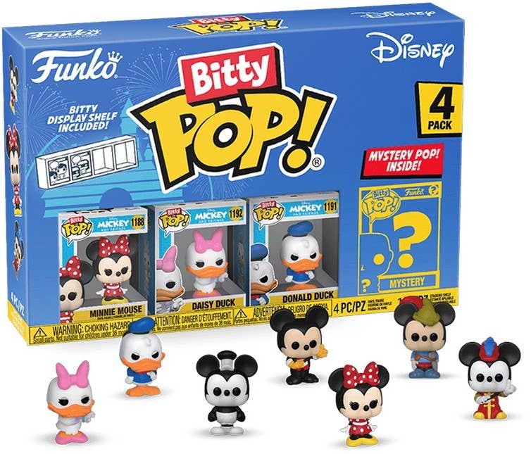 KIDDY-MOOV – Großhandel Spielfigur – Kinder – Funko Bitty Pop Disney - Mickey Maus und Minnie Maus (rosa Dr)1
