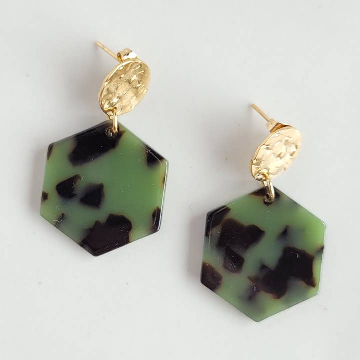 Roxy Earrings - Olive Tortoise // Jewelry, Fall for wholesale by Spiffy & Splendid