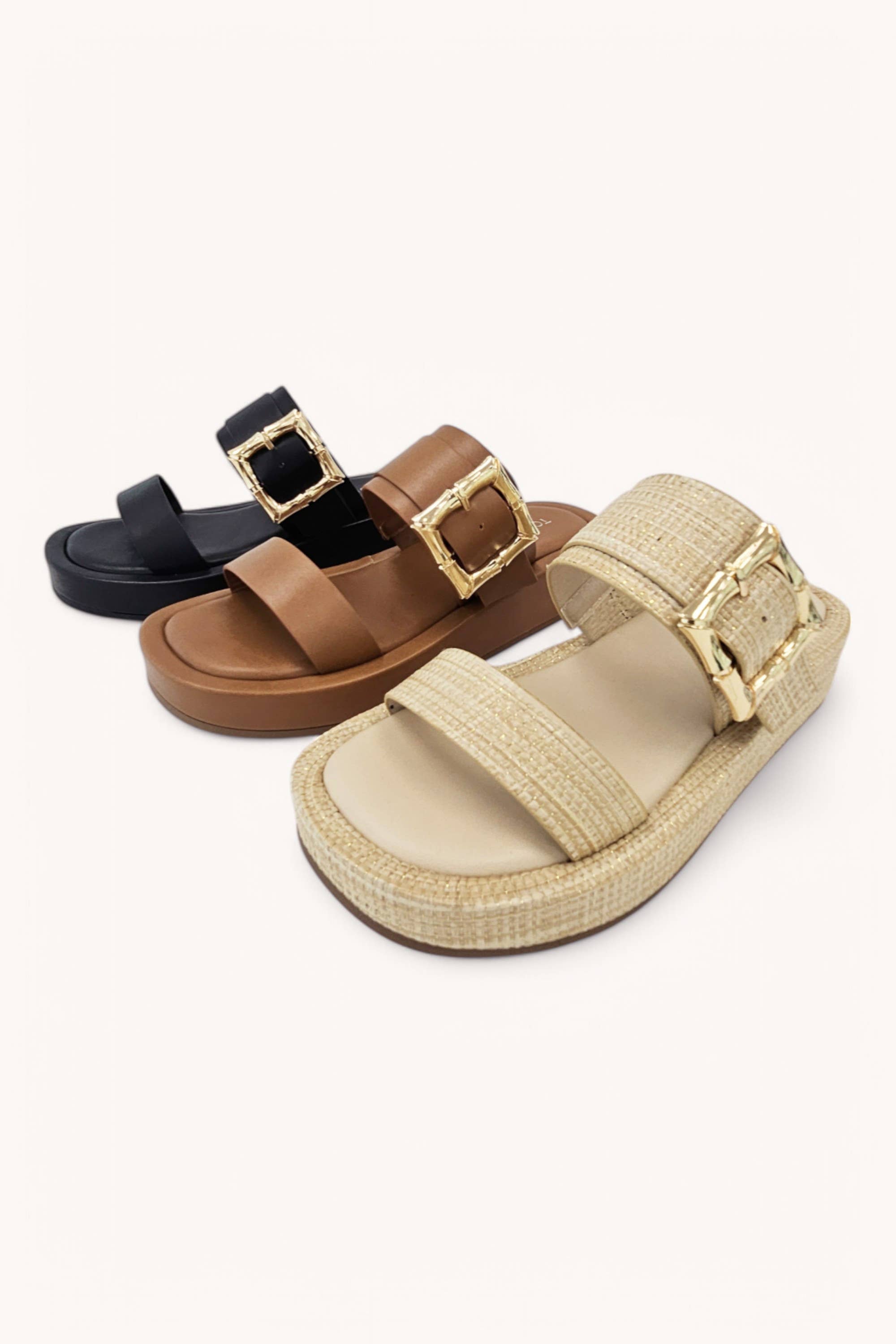 CCOCCI - Wholesale Sandals - Women's - RAYA-68 CHUNKY PLATFORM DOUBLE STRAP SANDALS4