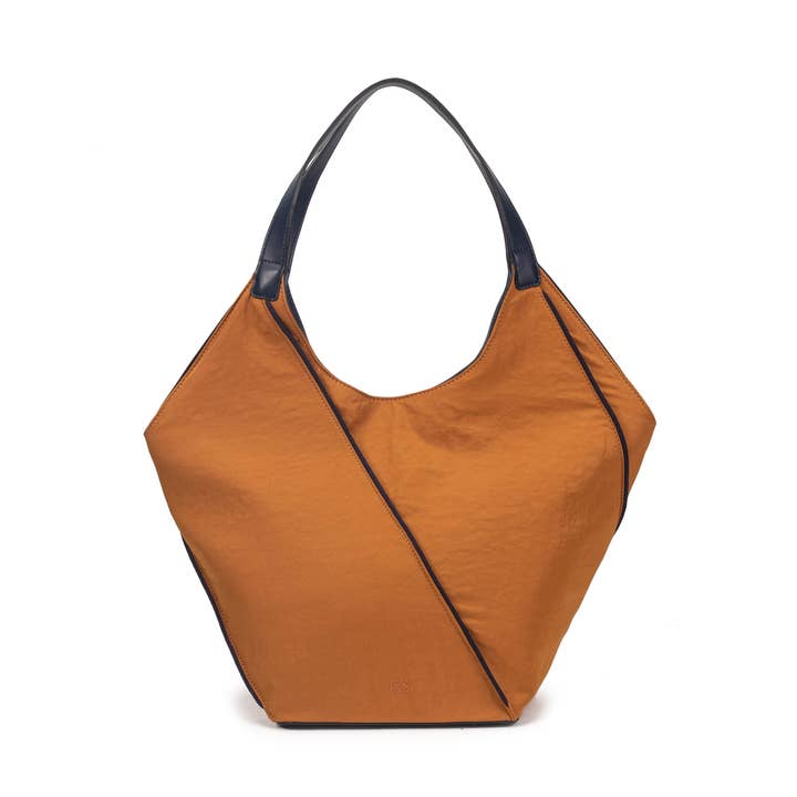 Mariel camel nylon shoulder bag for wholesale by Excess Paris