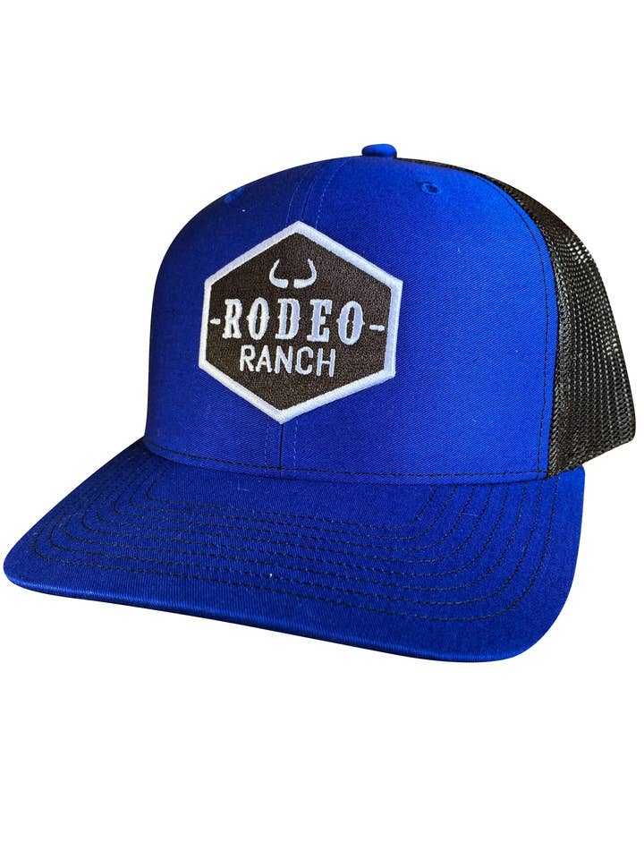 Rodeo Ranch Classic Logo Hat - Royal Blue and Black for wholesale by Rodeo Ranch