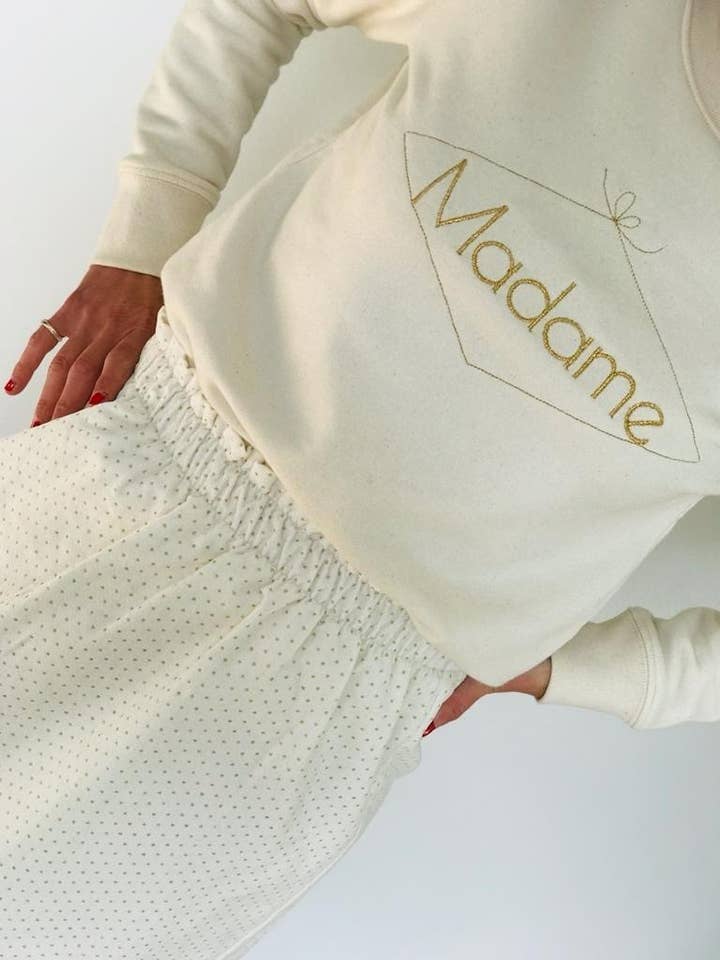 Felpa Madame Ecru per la vendita all'ingrosso da parte di Les Petits Lots