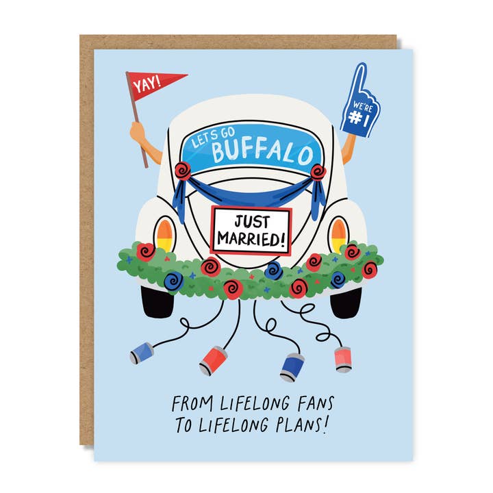 Tiny Buffalo Designs Co. - Wholesale Wedding Card - Lifelong Plans Buffalo Bills Wedding Card