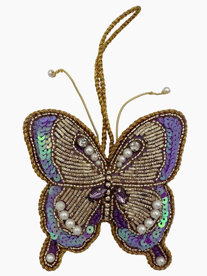 Butterfly Purple Ornament for wholesale by Henry Handwork