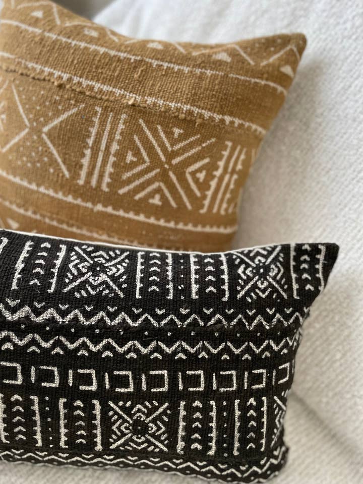 Cojín Bogolan Jôliba hecho a mano para venta al por mayor de Maison Assa