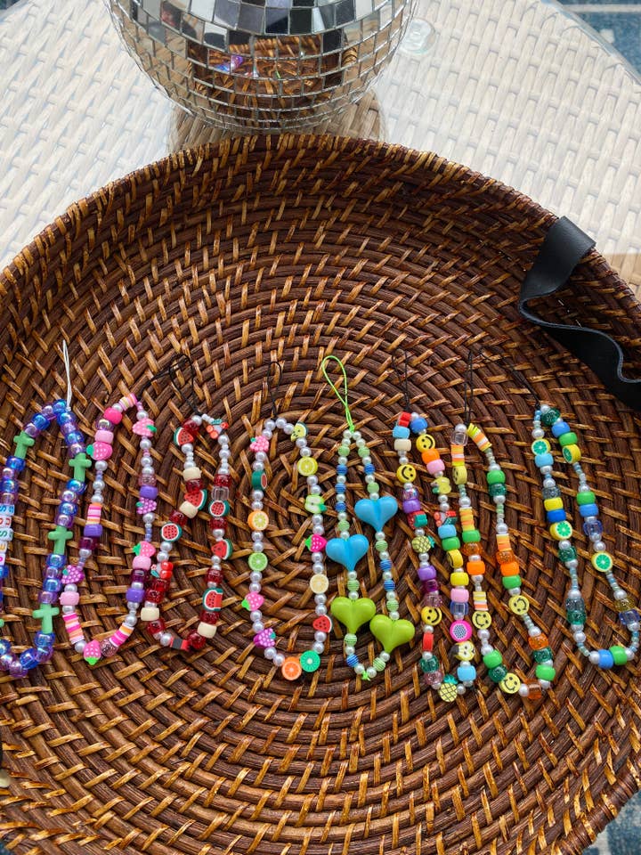 Multicolored phone charms for wholesale by An Aesthetic Dose of Jesus