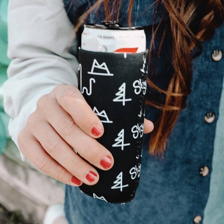 The Front Porch Label - Vendita all'ingrosso Rivestimenti per bottiglie e lattine - Black Brandin' Tall Coozie, confezione da 20