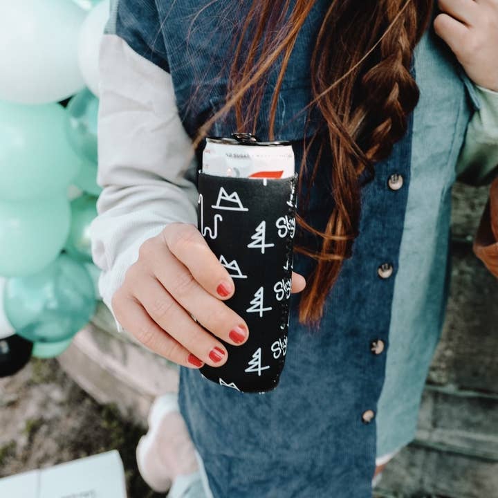 The Front Porch Label - Vendita all'ingrosso Rivestimenti per bottiglie e lattine - Black Brandin' Tall Coozie, confezione da 20