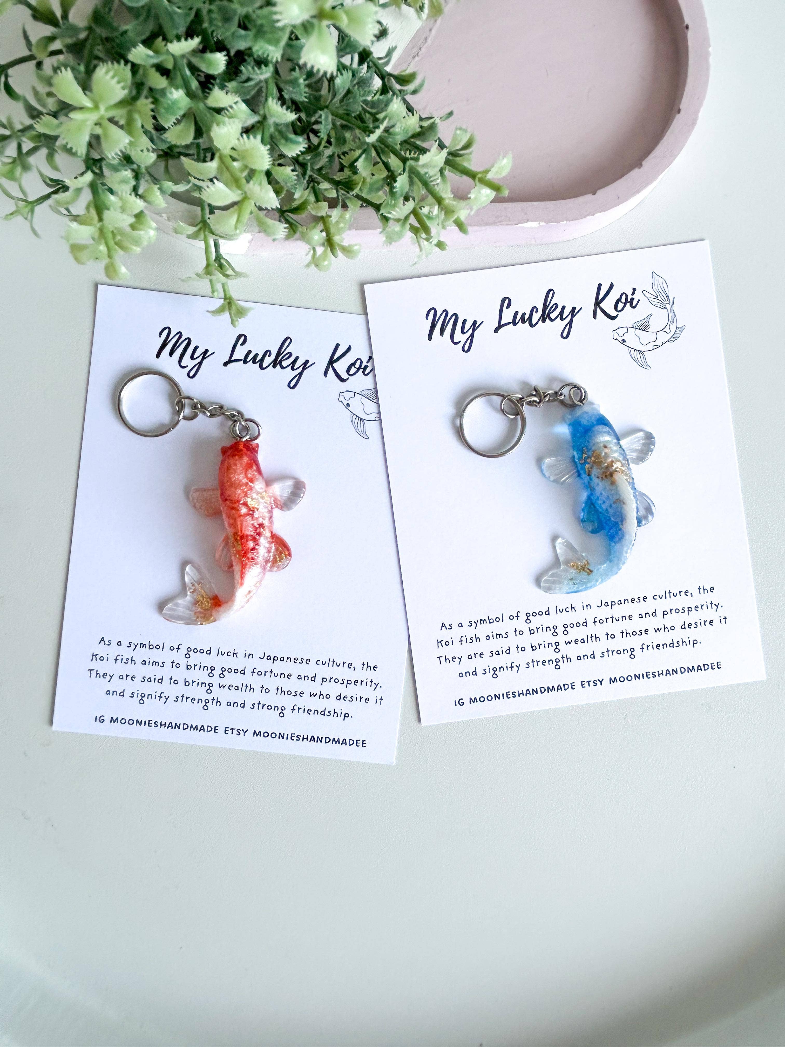 Moonieshandmade – wholesale Keychain – Women's – Koi Keychains, Fish Keyring, Koi Carp Keychain6
