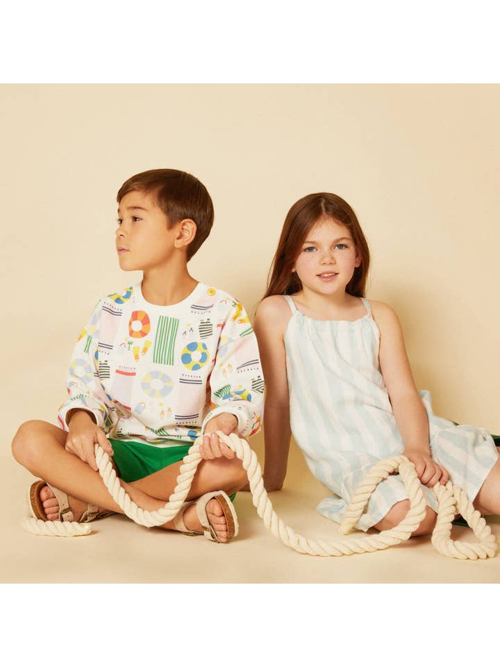 Recycled Cotton Beach Kid Sweatshirt for wholesale on Faire