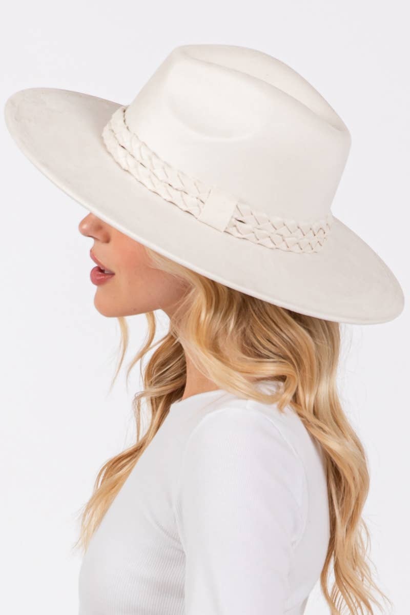Collections by Fame Accessories - Wholesale Fedora – Women’s - Double Rope Braid Fedora Hat