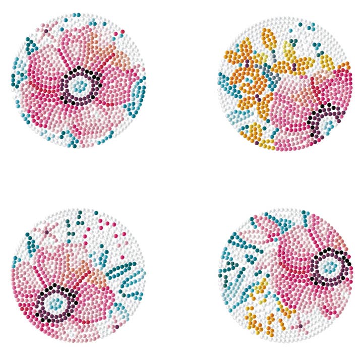 DIAMOND DOTZ® - Wholesale DIY Craft Kit - Coasters - Modern Florals1