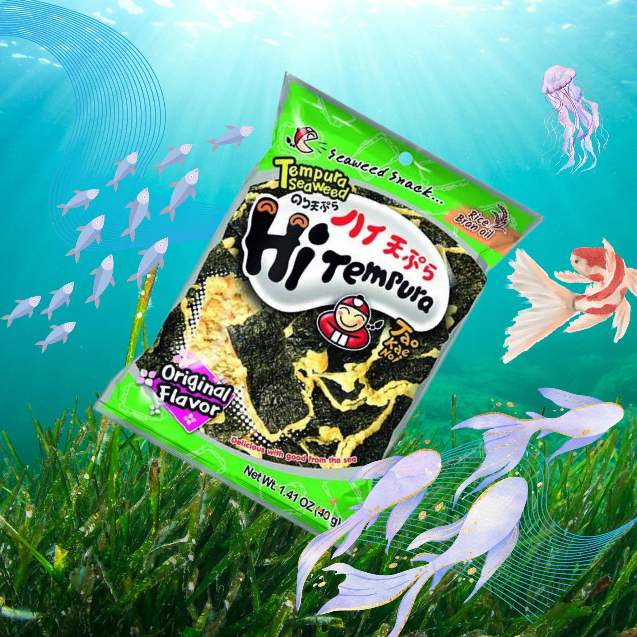utoppa GmbH - Wholesale Crisps - Tao Kae Noi Seaweed Snack Tempura Original 40 g1
