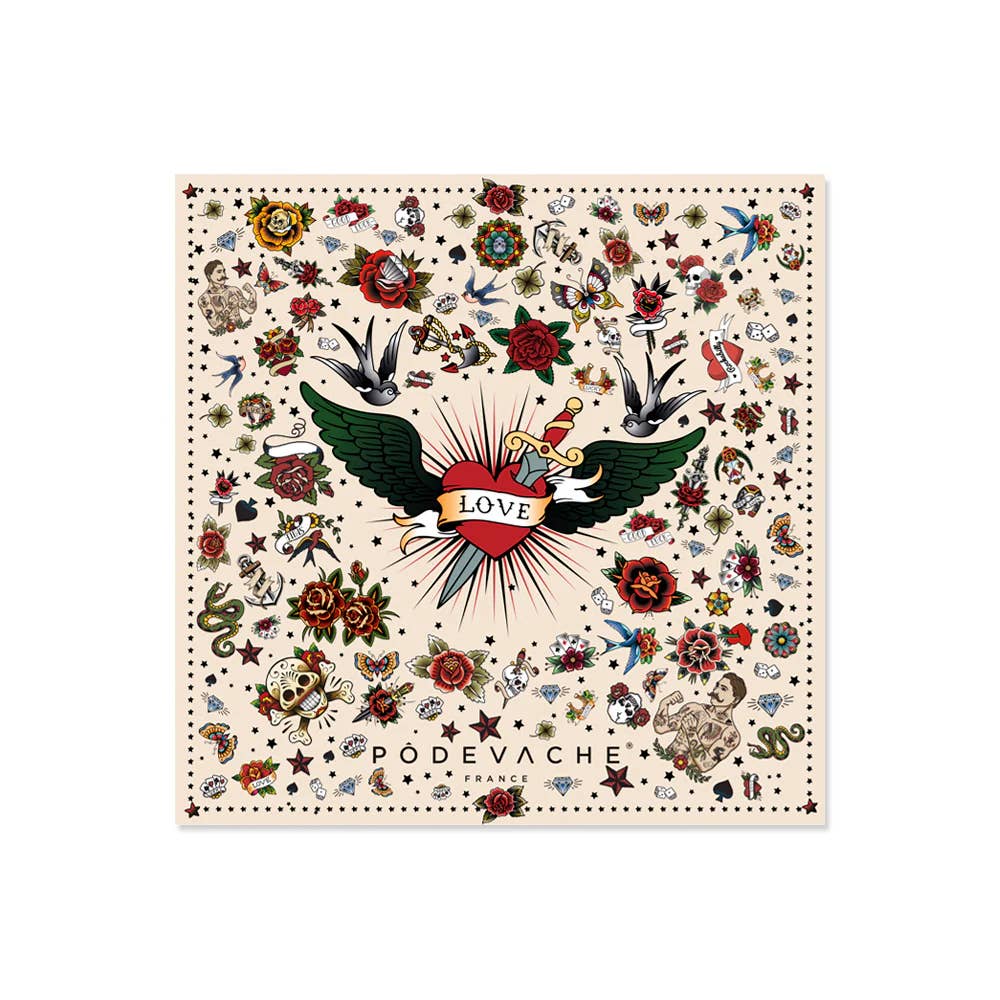 Maison Otto French Lifestyle Distribution - Wholesale Coasters - Tattoo Coasters Set of 6 By Podevache