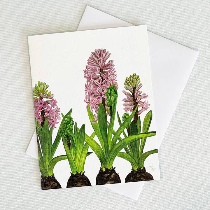 Hyacinth Notecards for wholesale by Broad Bloom