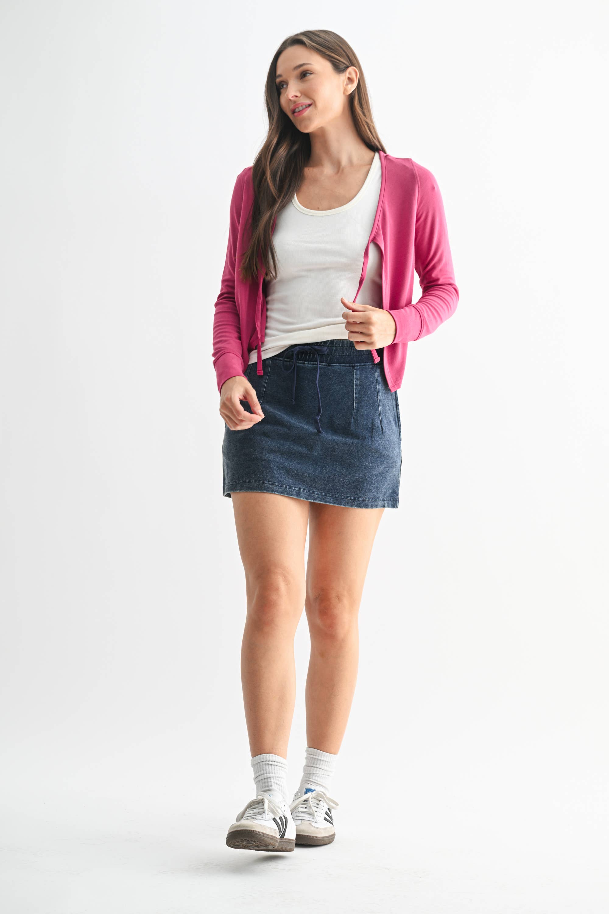 Mono B - Wholesale Sweatshirt - Women's - Charming Ballet Tie-Front Sweater3