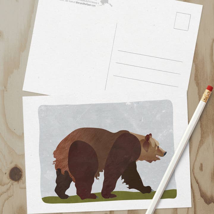 Wren and the Raven - Wholesale Postcard - Alaska Wildlife Series Postcards1