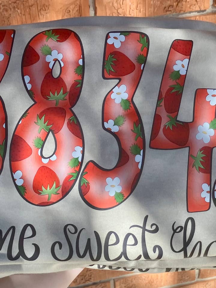 on the Bayou - Wholesale Screen Printed T-Shirt - Women's - Fruits of summer Strawberry custom zip code t-shirt4