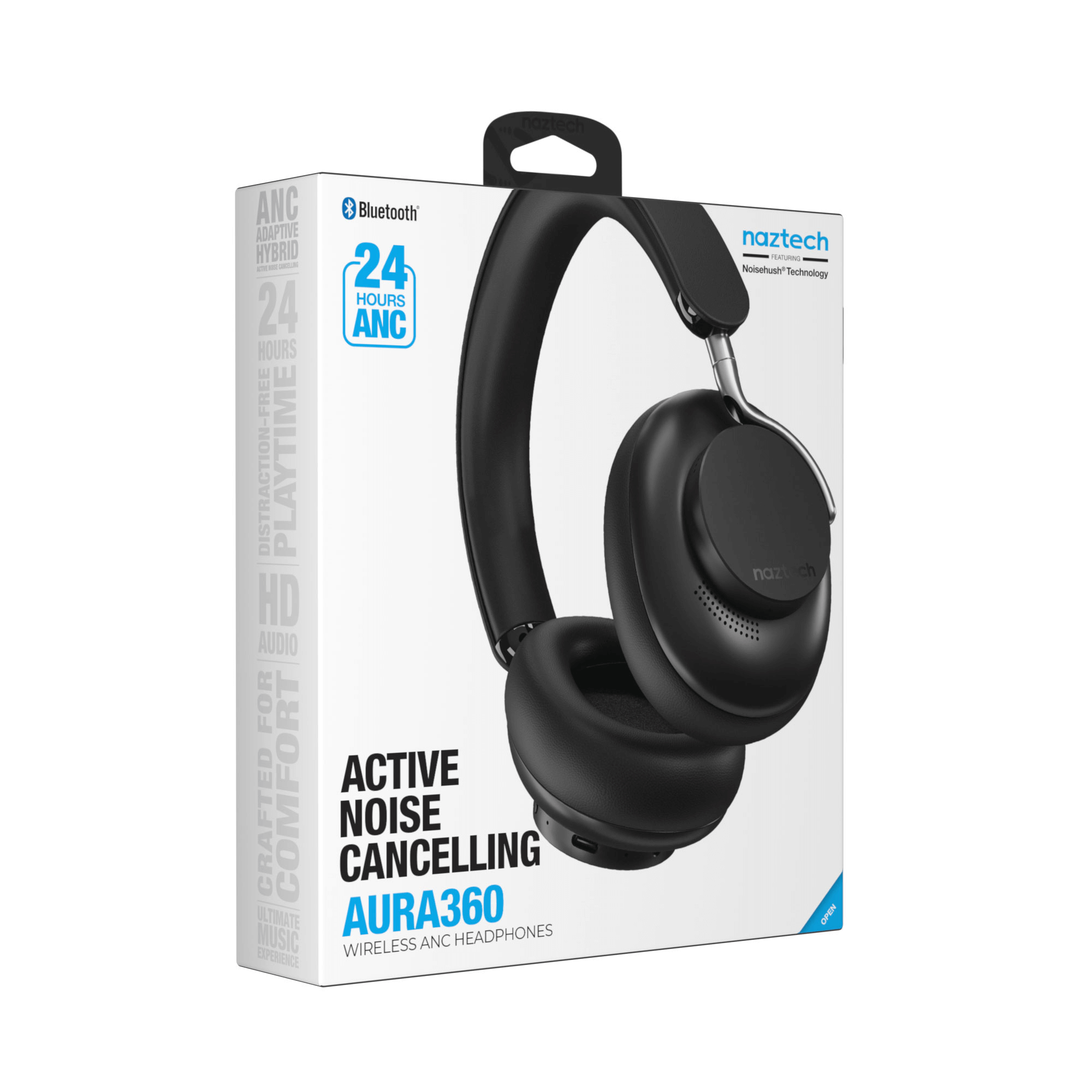 JupiterGear Home - Venta al por mayor Auriculares - Auriculares inalámbricos con cancelación activa de ruido Naztech Aura 360 ANC13
