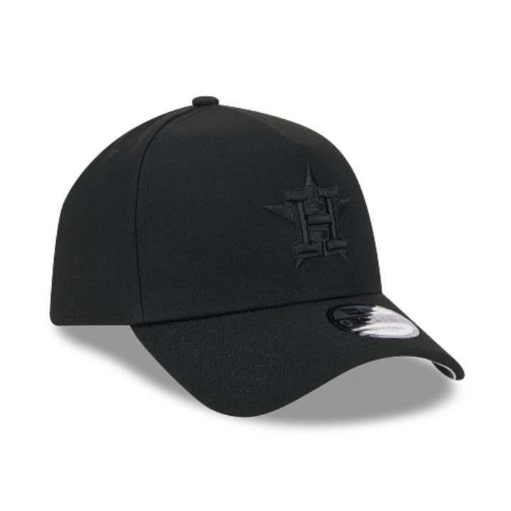 HOUSTON ASTROS 9FORTY A-FRAME NEW ERA BLACKOUT SNAPBACK HAT for wholesale by Rat City Sk8 Shop