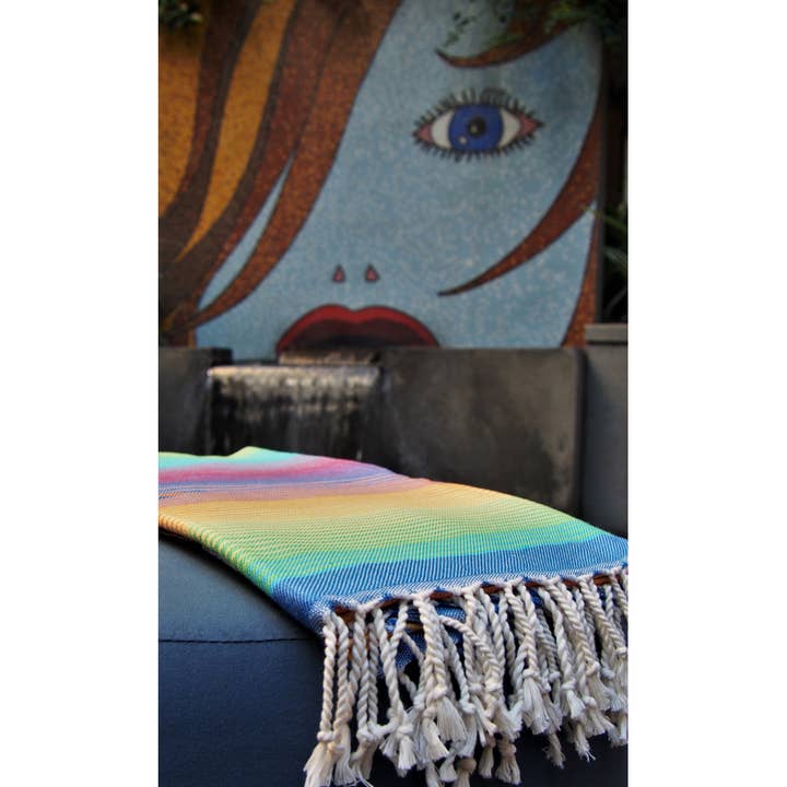 Rainbow Beach Bath Towel - Turkish Cotton Colorful Absorbent for wholesale by Citizens Of The Beach