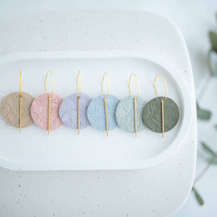 Hazel n Blue - Wholesale Dangle Earrings - Clay Earrings | Simple Circle Hoops | Spring Fling Collection8