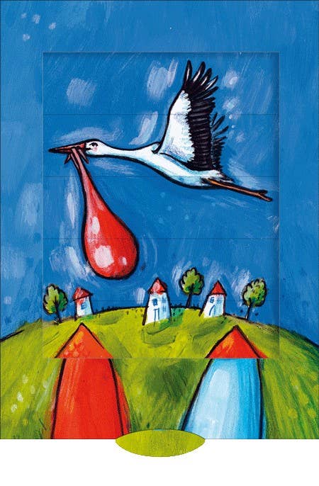 Curiosi - Wholesale Everyday Greeting Card - Living Card “Stork”1