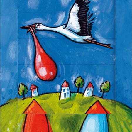 Curiosi - Wholesale Everyday Greeting Card - Living Card “Stork”1