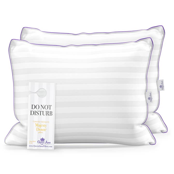 Oreillers hypoallergéniques alternative duvet Majesty™ - Ensemble de deux (2) pour la vente par Queen Anne Pillow